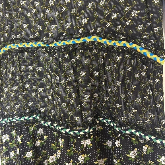 Anthropologie Karoline Tiered Maxi Dress Long Sleeve Ditsy Floral size 14 Boho - Picture 9 of 16